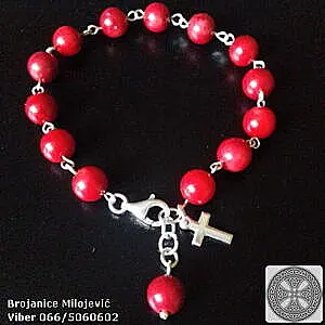 Brojanica koral Srebro 925