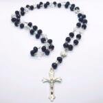 Brojanica od kristala crno beli