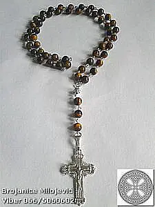 Brojanica tigrovo oko srebro 925