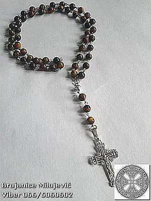 Srebrna brojanica od tigrovog oka