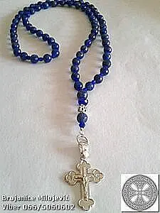 Brojanica lapis lazuli srebro 925