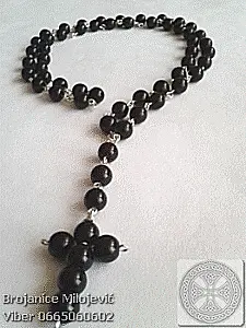 Brojanica oniks srebro 925