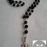 Brojanica vulkanska lava srebro 925