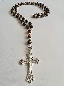 Brojanica faset tigrovo oko srebro 925