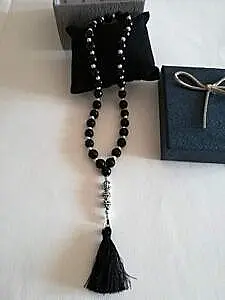 Brojanica za molitvu od srebra i oniksa