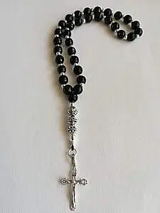 Molitvena brojanica srebro oniks