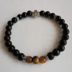 Brojanica za ruku od oniksa i tigrovog oka