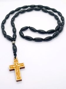 Brojanica za vrat crno drvo