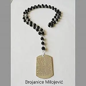 Brojanica mat oniks sa pločicom oče naš