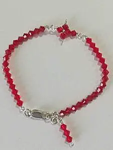 Brojanica swarovski kristal crvene boje