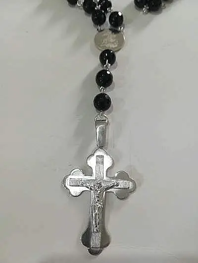 Brojanica srebro sa oniksom