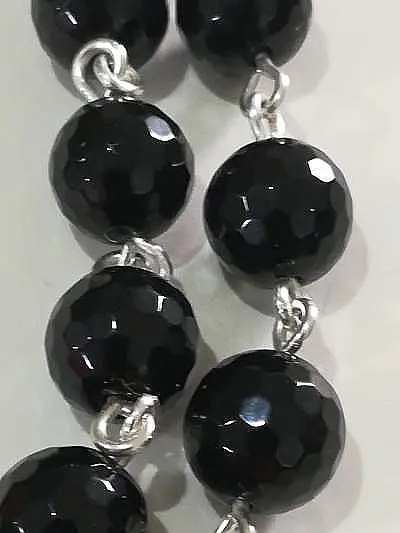 Perle fasetiranog oniksa na srebru