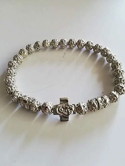 Srebrna brojanica od perli srebra