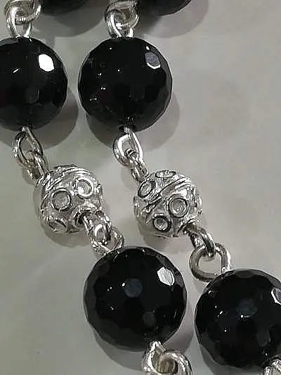 Srebrne perle u kombinaciji sa oniksom