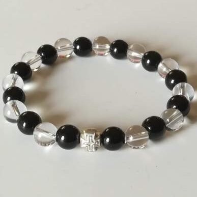 Oniks gorski kristal brojanica za ruku Oniks gorski kristal brojanica za ruku