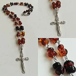 Brojanica od Baltičkog ćilibara u srebru