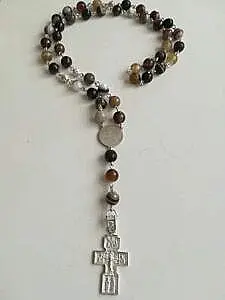 Brojanica od faset ahata srebro 925