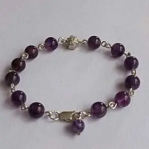 Ametist brojanica srebro 925