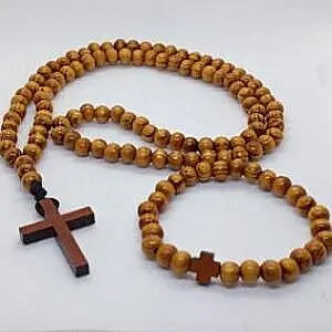 Komplet brojanica za vrat i za ruku od maslinovog drvata