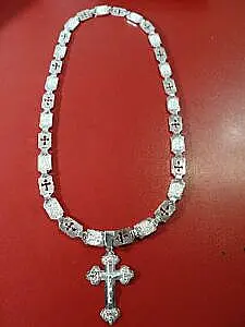 Komplet lanac srebro sa krstom 117 grama