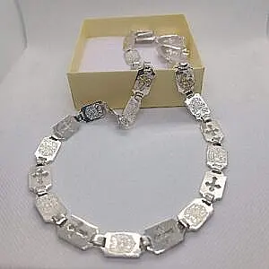 Lanac od srebra sa grbovima 65 cm