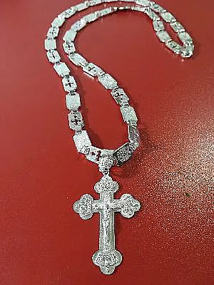 Lanac srebro komplet sa krstom 70 cm