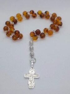 Molitvena brojanica 33 perle ćilibar srebro