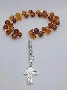 Molitvena brojanica 33 perle ćilibar srebro