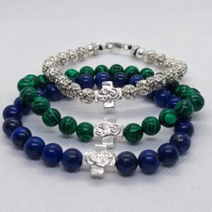 Komplet brojanica od kamena i srebra