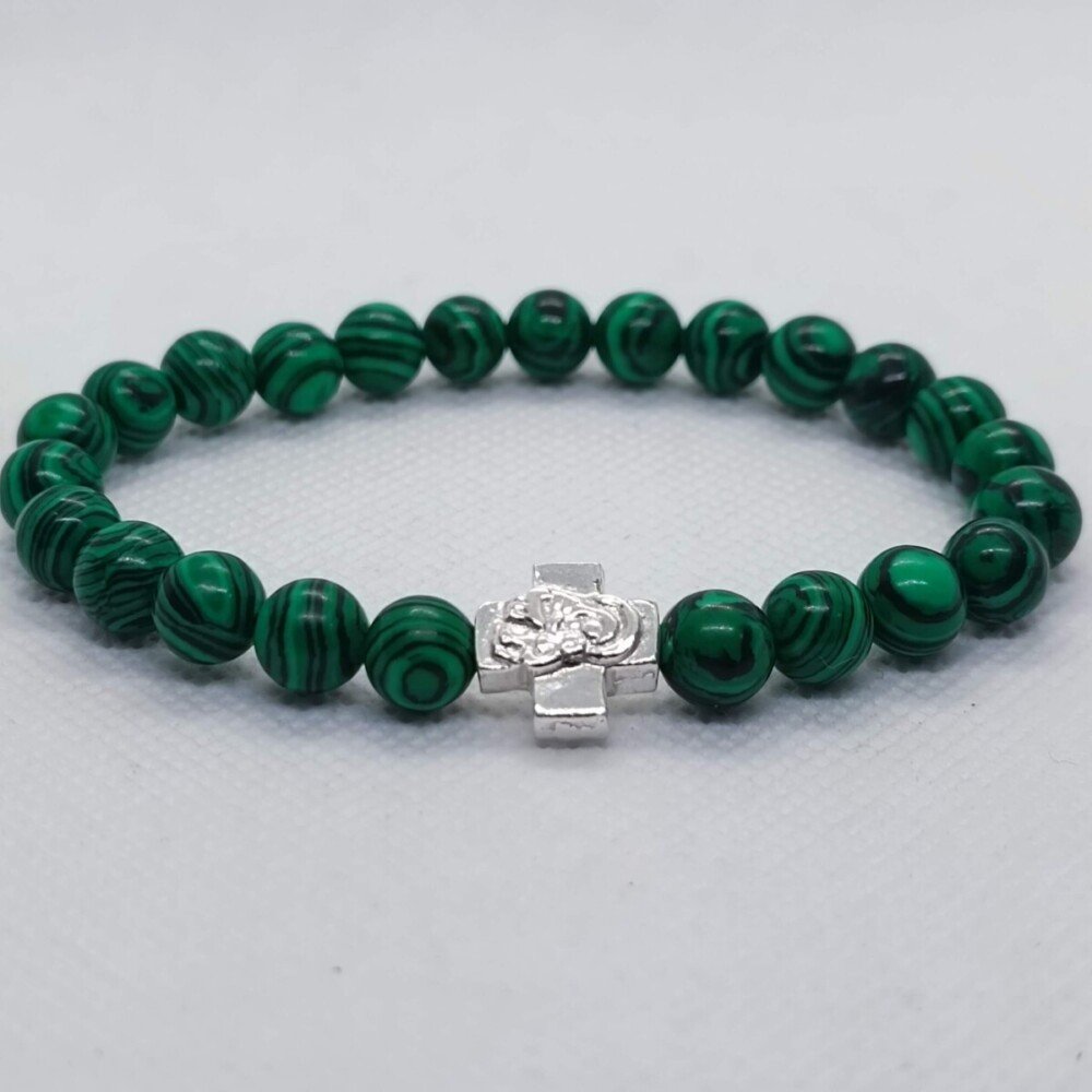 Malahit brojanica za ruku 8 mm