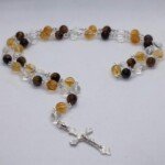 Brojanica kombinacija gorski kristal citrin i tigrovo oko srebro 925