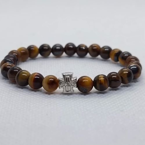 Brojanica za ruku od tigrovog oka 6 mm srebro