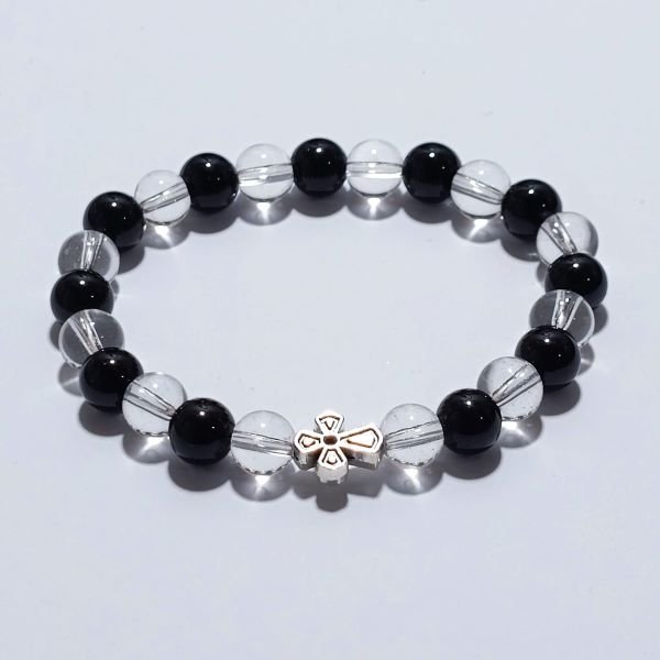 Brojanica od turmalina i gorskog kristala