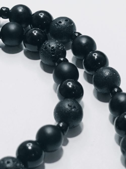 Lava i mat oniks perle 8 mm