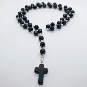 Brojanica za vrat od crnog turmalina