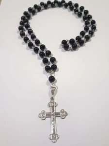 Brojanica pravoslavna oniks srebro