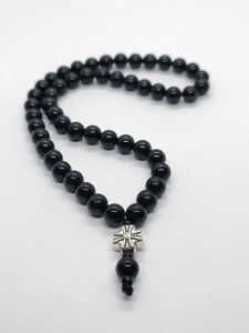 Crni turmalin brojanica za molitvu