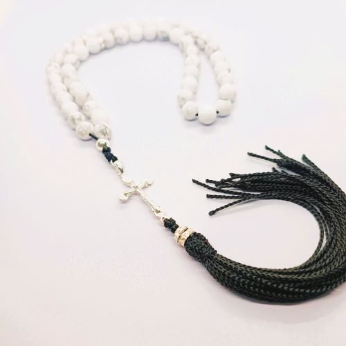 Pravoslavna brojanica za molitvu od srebra i haulita