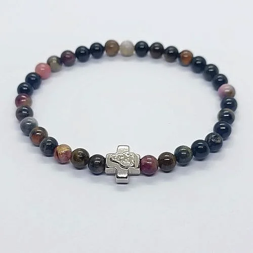 Turmalin šareni brojanica za ruku 6 mm