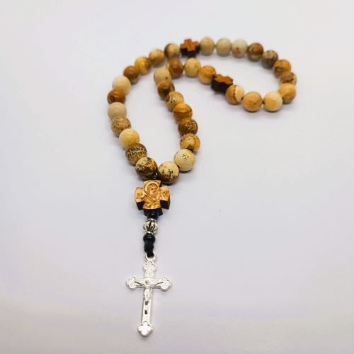 Pravoslavna brojanica za molitvu 33 perle jaspis Pravoslavna brojanica za molitvu 33 perle jaspis