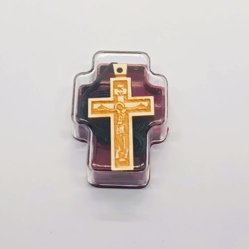 Ogrlica sa krstićem od drveta model 10