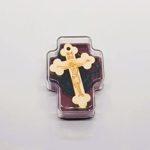 Ogrlica sa krstićem od drveta model 11