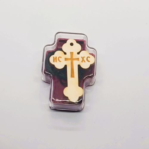 Ogrlica sa krstićem od drveta model 3