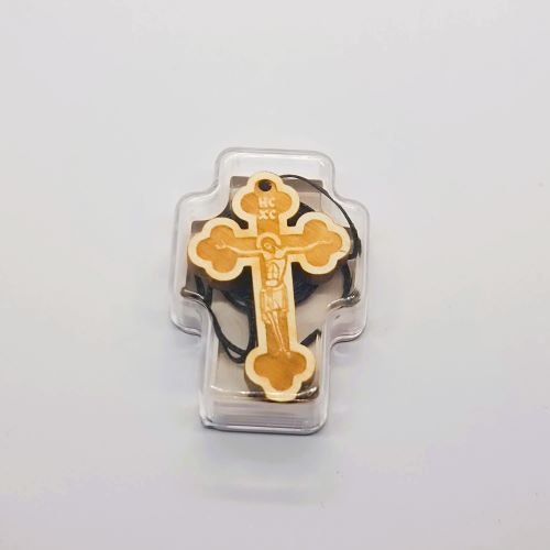 Ogrlica sa krstićemo od drveta model 1