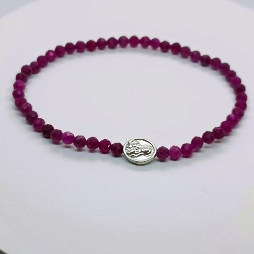 Brojanica od dragog kamena rubin 4 mm