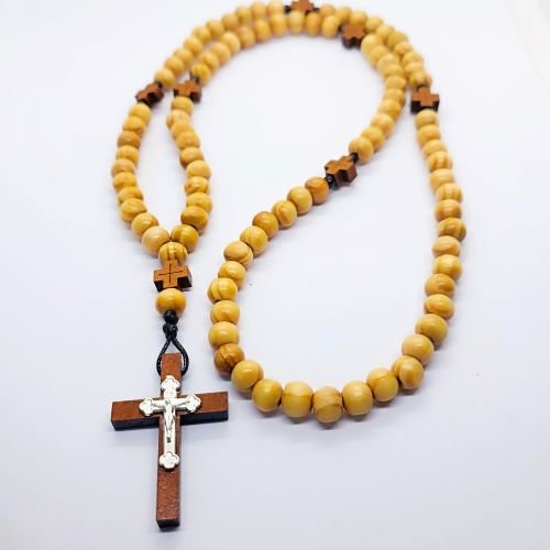 Brojanica od masline sa drvenim ksrtom i raspećem