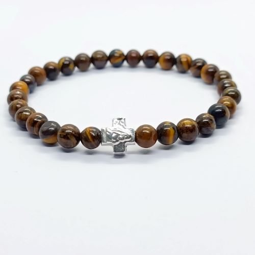 Brojanica tigrovo oko 6 mm srebro