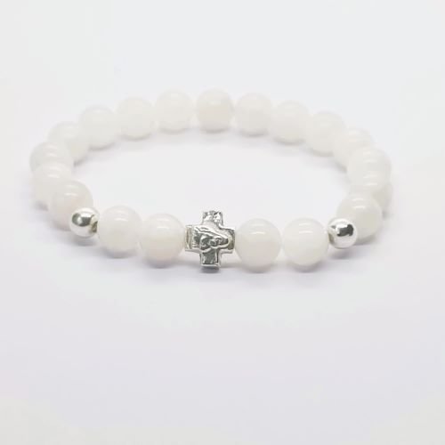 Mesečev kamen brojanica srebro