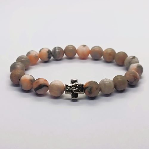 Ružičasti zebra jaspis brojanica