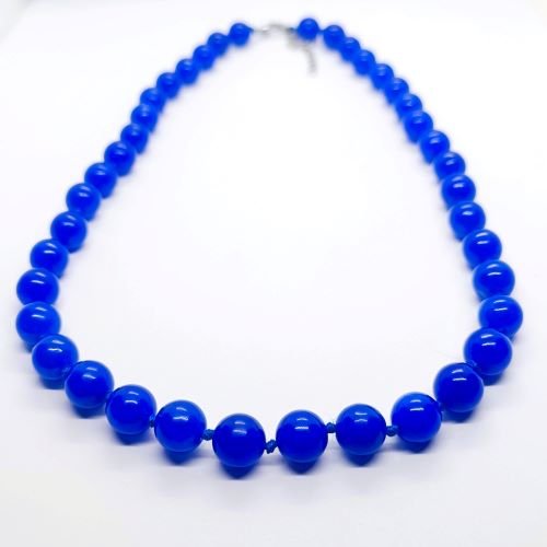 Tamnoplavi kalcedon ogrlica